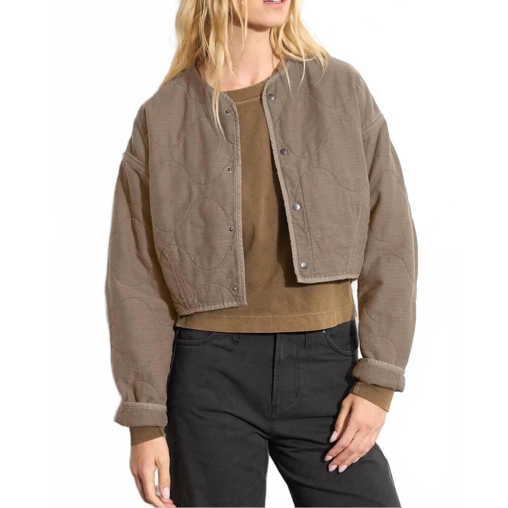 NEW ROWAN lewis quilted bomber liner jacket in sparrow